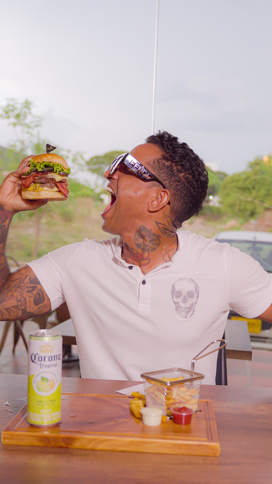 Experiencia con hamburguesa